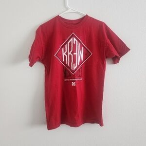 Krew Mens Red Graphic T-Shirt Size Medium